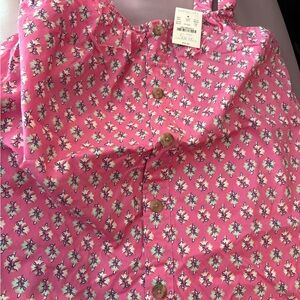 Crewcuts Pink Floral Ruffle Top